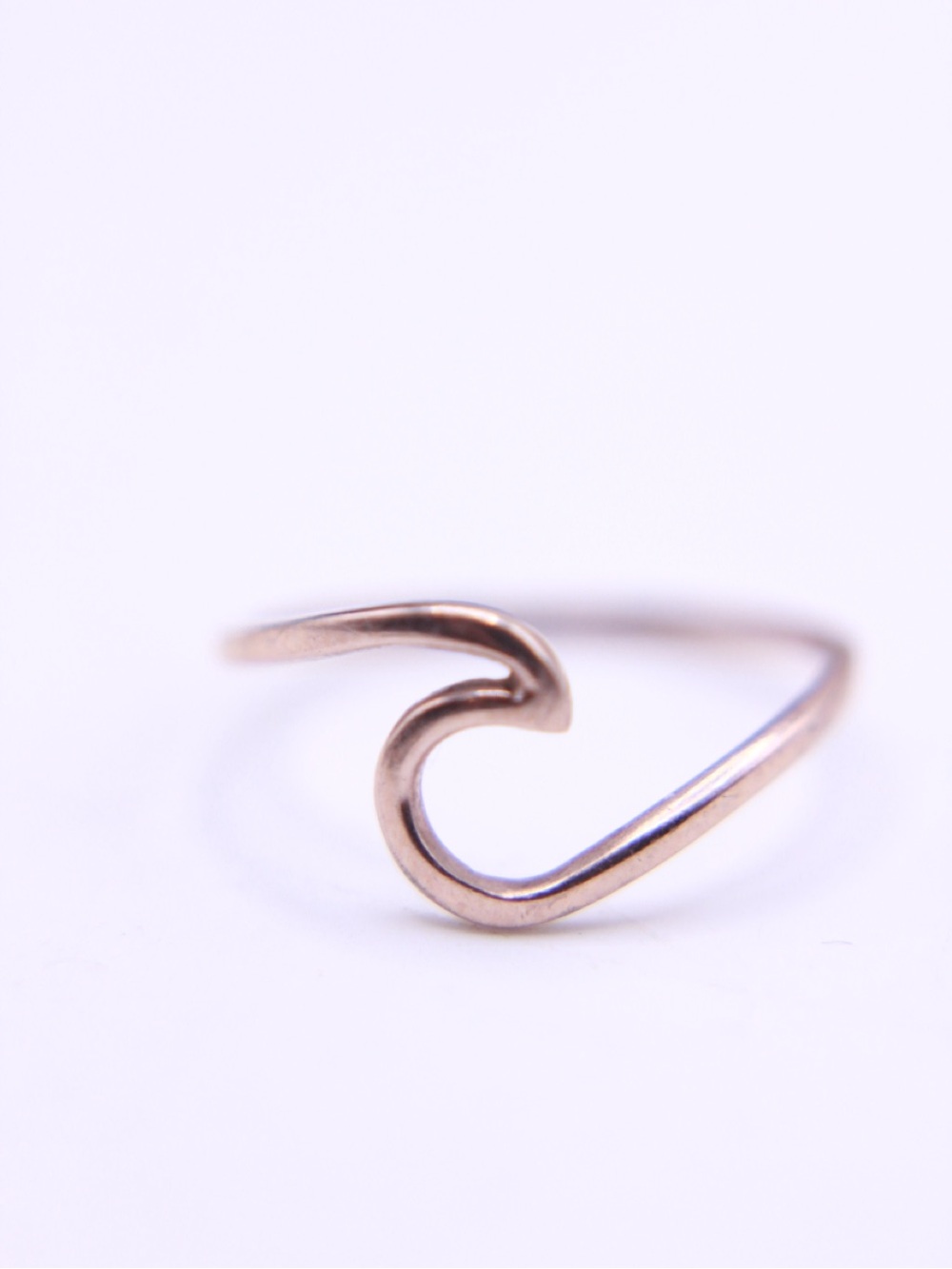Pura Vida Rose Gold .925 Sterling Silver Wave Open Ring
